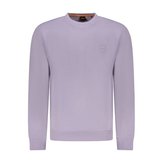 Pull en coton violet Hugo Boss