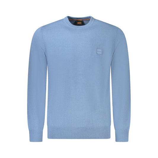 Hugo Boss Hellblauer Baumwollpullover für Herren