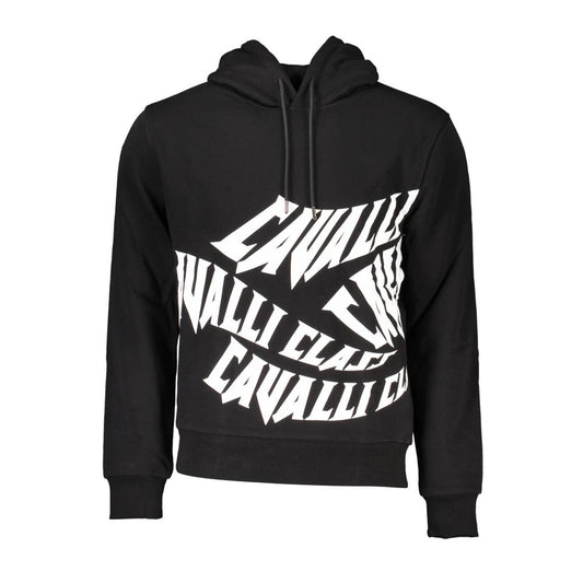 Cavalli Class Schwarzer Herrenpullover aus Baumwolle