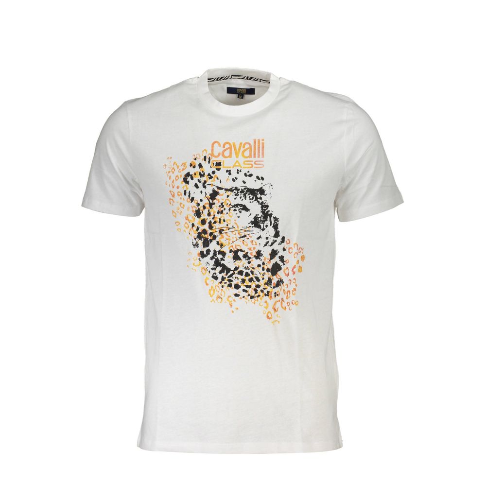 Weißes Baumwoll-T-Shirt der Cavalli Class