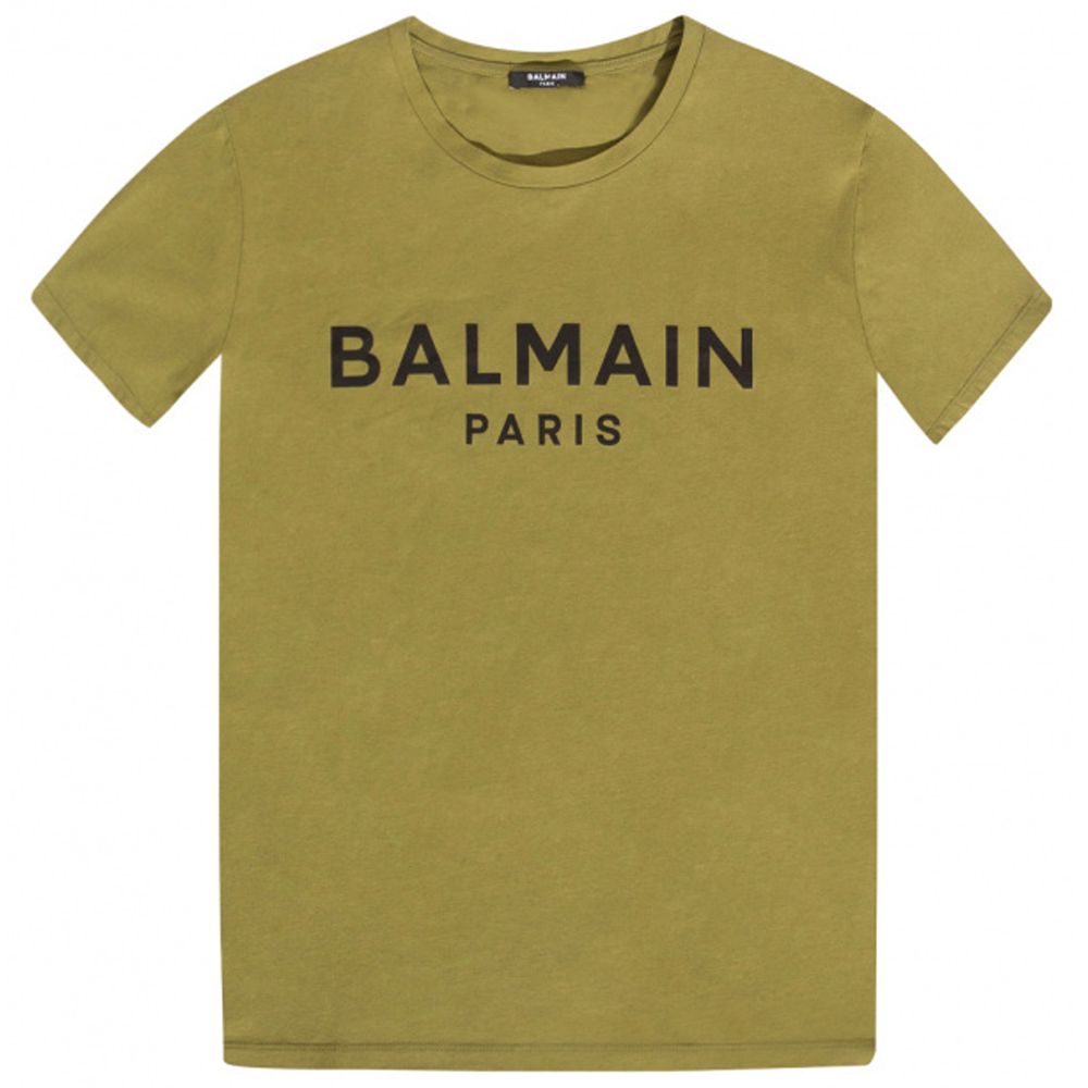 T-shirt en coton vert Balmain