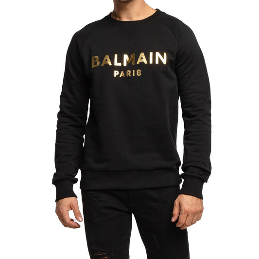 Pull en coton noir Balmain