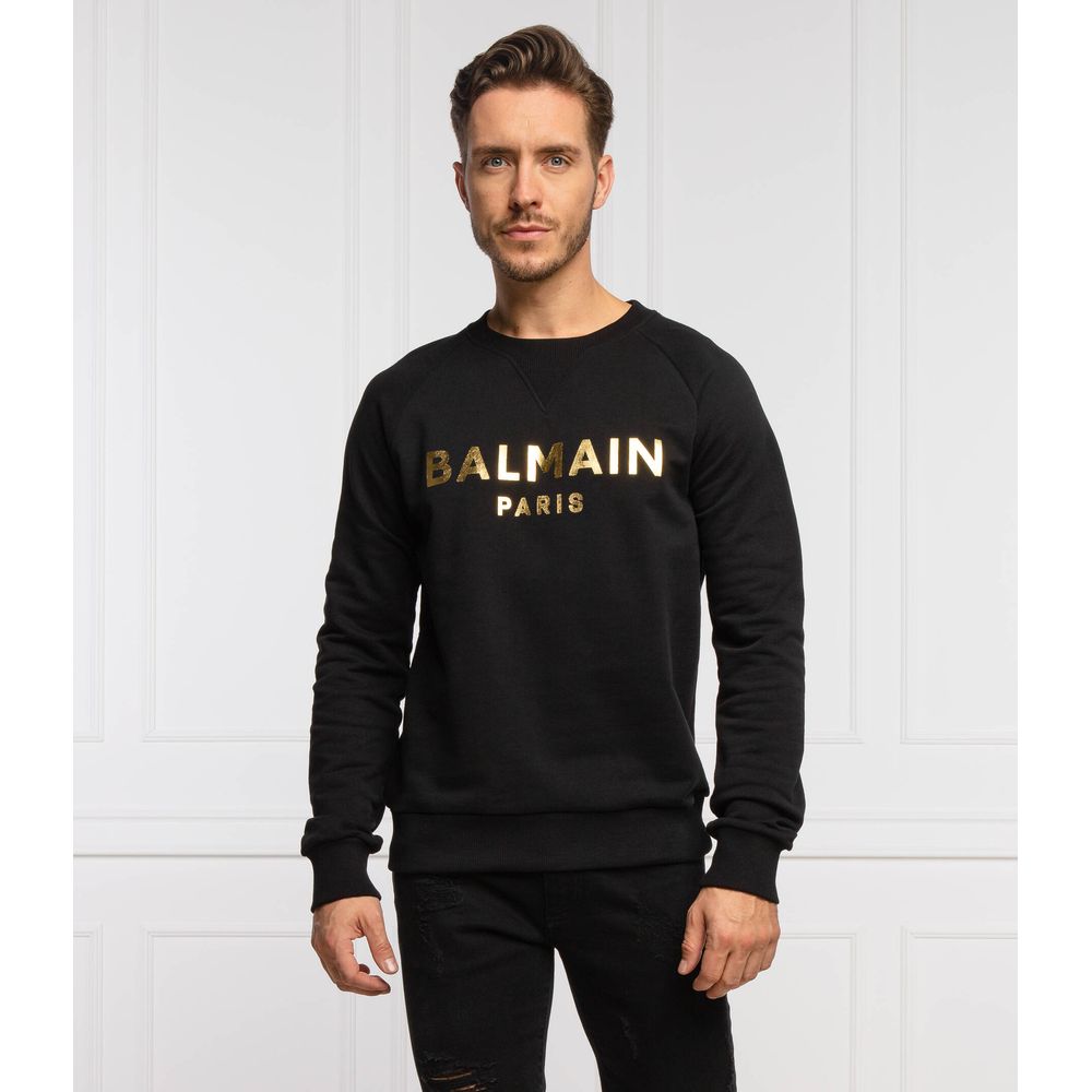 Pull en coton noir Balmain