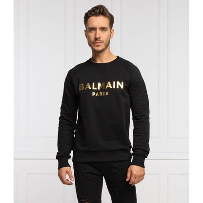 Pull en coton noir Balmain