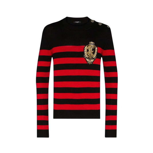 Pull en laine noire Balmain