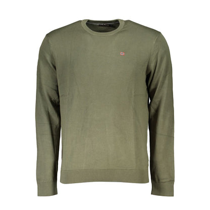 Pull Napapijri en coton vert pour homme