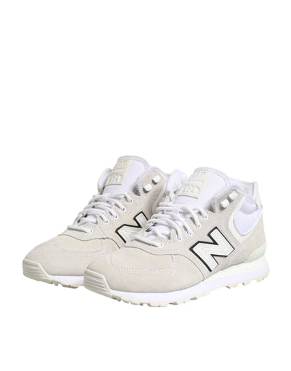 New Balance – Sneaker aus Wildleder in Off-White