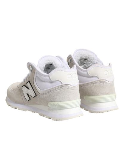 New Balance – Sneaker aus Wildleder in Off-White