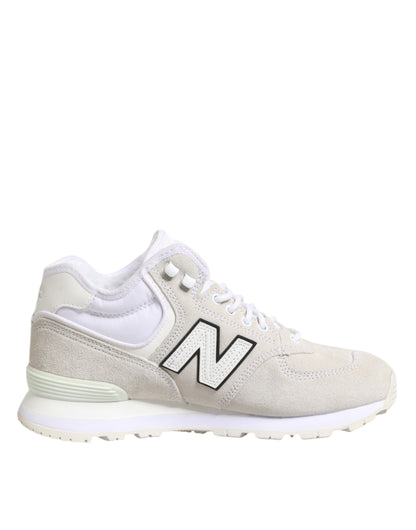 New Balance – Sneaker aus Wildleder in Off-White
