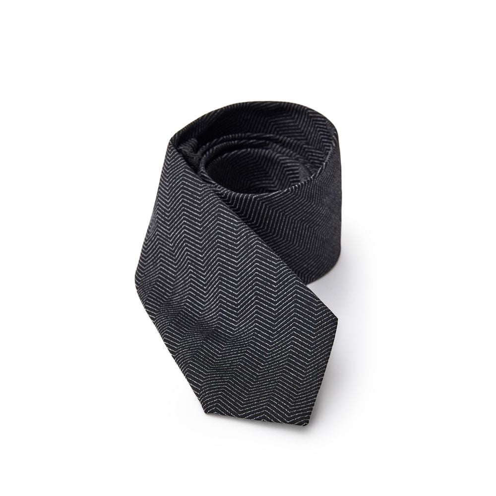 Jil Sander Schwarze Seidenkrawatten und -fliegen