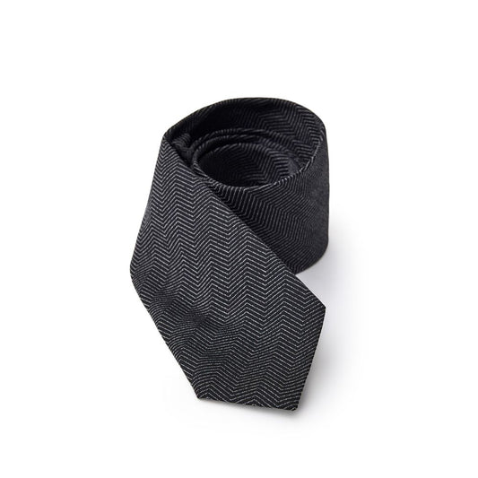 Jil Sander Schwarze Seidenkrawatten und -fliegen