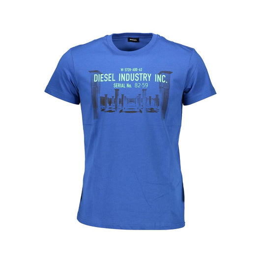 Diesel Herren T-Shirt aus Baumwolle, Blau