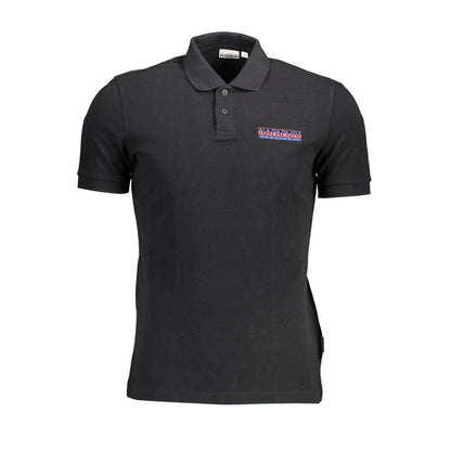 Napapijri Schwarzes Poloshirt aus Baumwolle für Herren