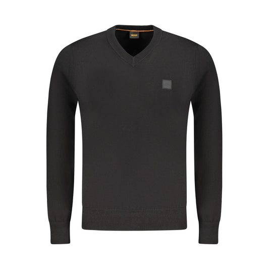 Hugo Boss Schwarzer Baumwollpullover