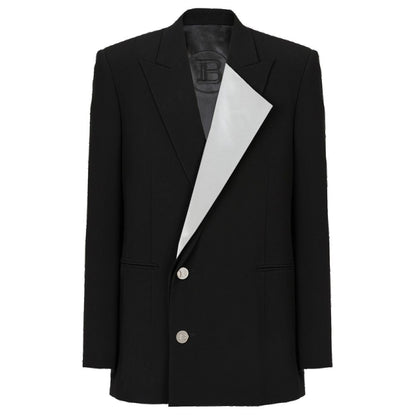Blazer en viscose noir Balmain