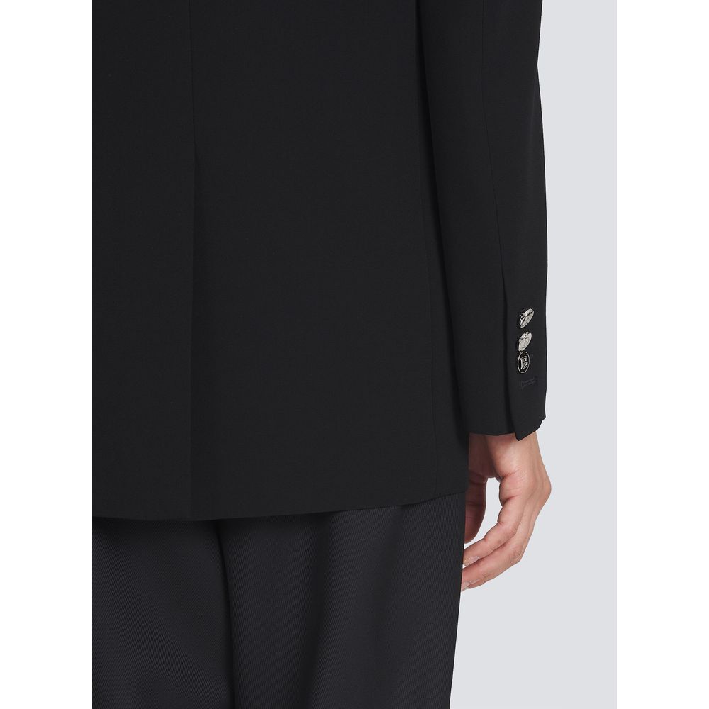 Blazer en viscose noir Balmain