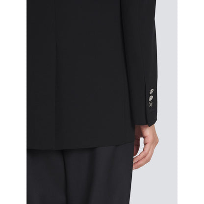 Blazer en viscose noir Balmain