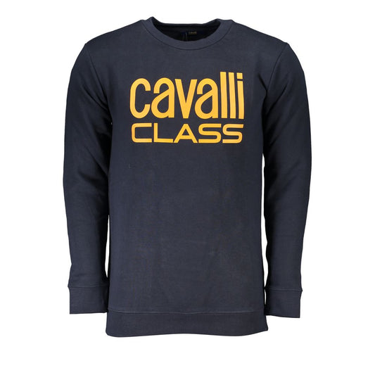 Blauer Baumwollpullover der Cavalli Class