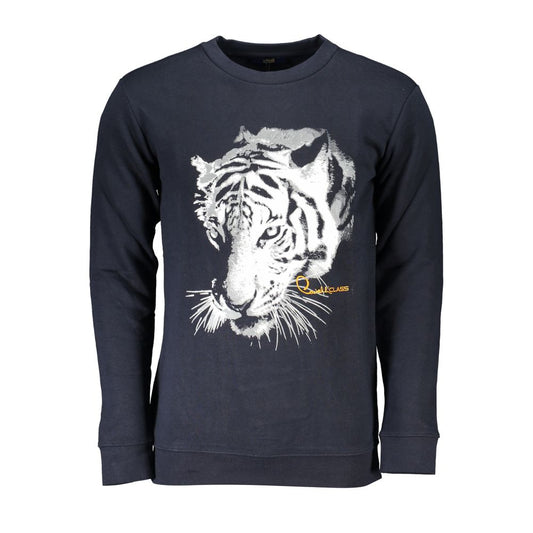 Blauer Baumwollpullover der Cavalli Class