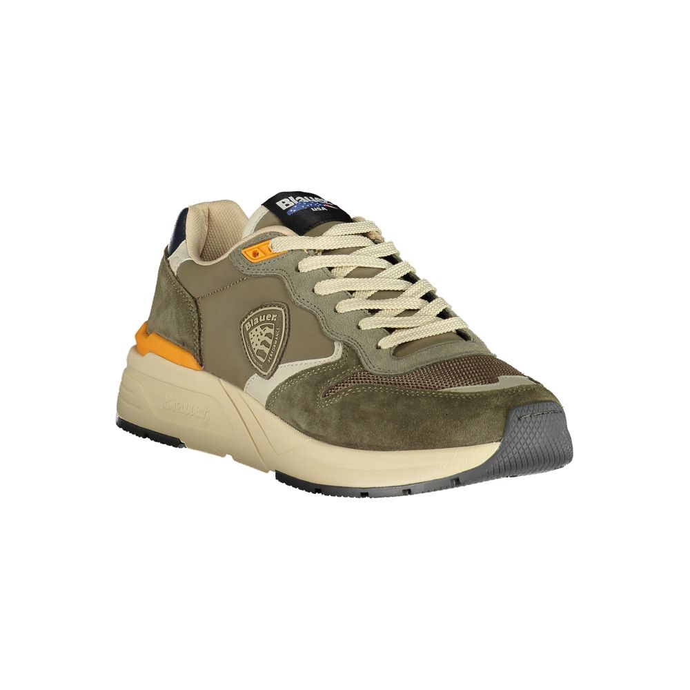 Baskets pour hommes en polyester vert Blauer