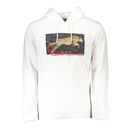 Cavalli Class Weißer Herrenpullover aus Baumwolle