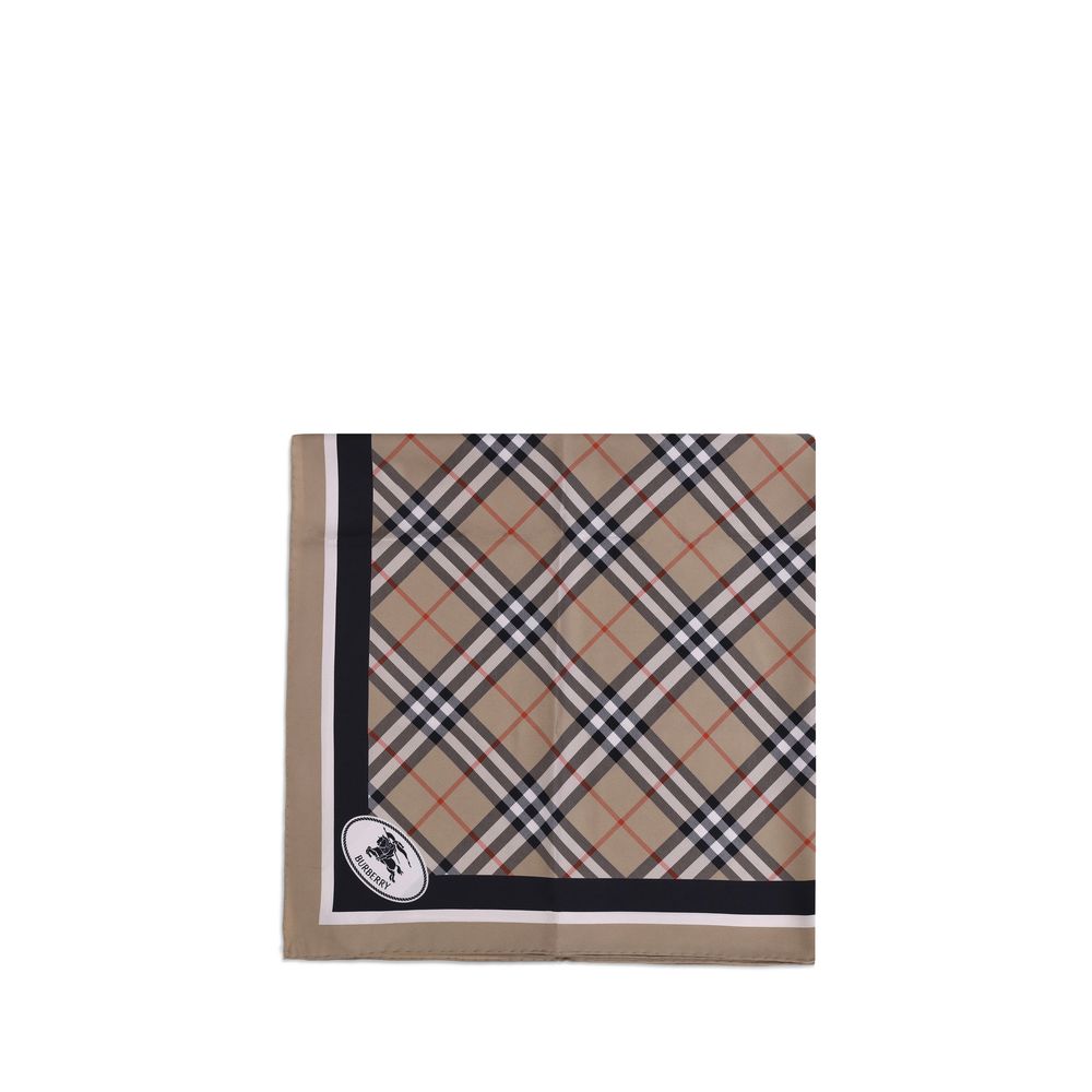 Écharpe en soie à carreaux