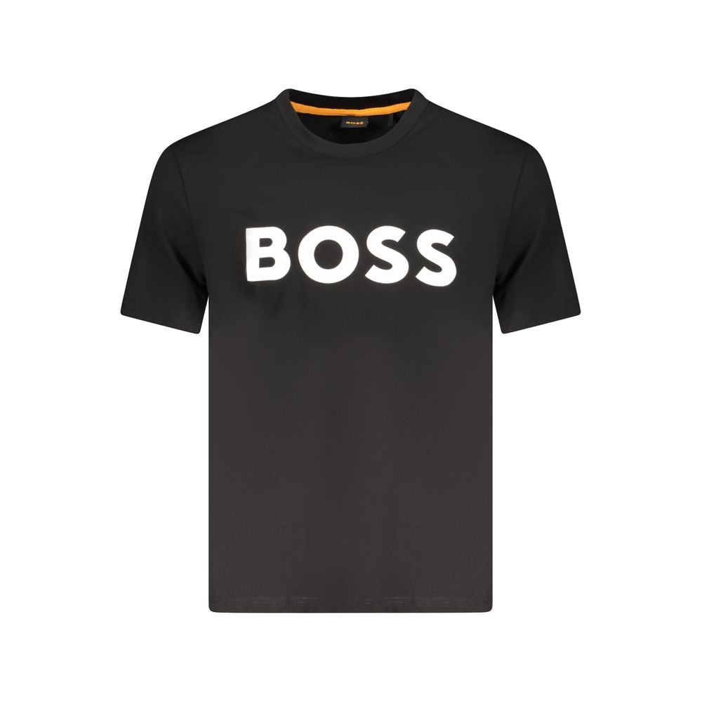 Hugo Boss Schwarzes Baumwoll-T-Shirt für Herren
