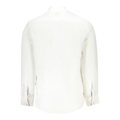 Chemise en lin blanc Hugo Boss pour homme