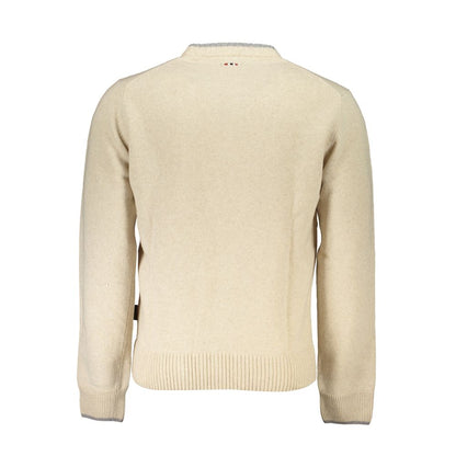 Pull Napapijri beige en tissu pour homme