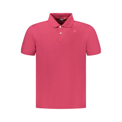Polo K-WAY en coton rose pour homme