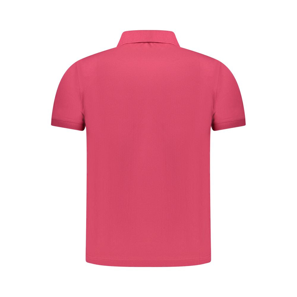 Polo K-WAY en coton rose pour homme