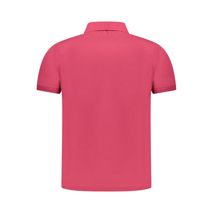 Polo K-WAY en coton rose pour homme