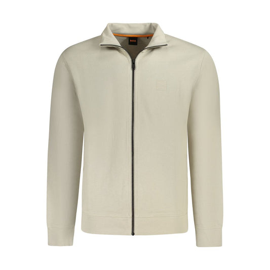 Beigefarbener Baumwollpullover von Hugo Boss