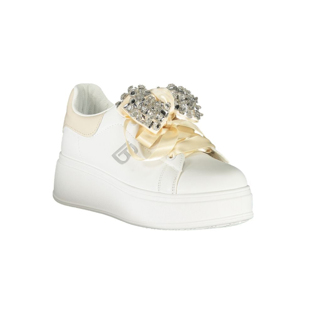 Laura Biagiotti Weiße Polyester Damen Sneaker
