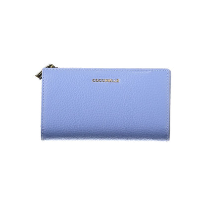 Coccinelle Hellblaues Leder Damen Portemonnaie