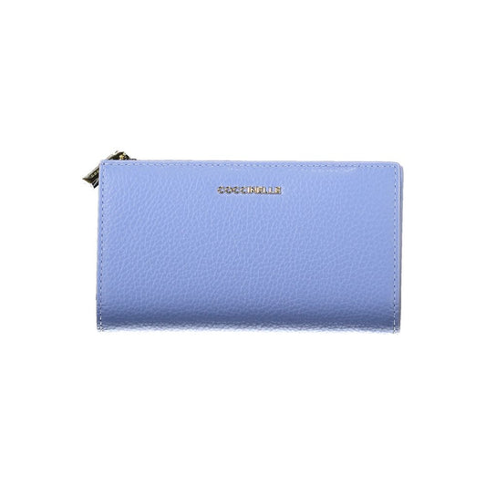 Coccinelle Hellblaues Leder Damen Portemonnaie