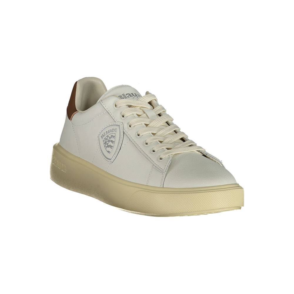 Baskets Blauer en cuir blanc pour hommes