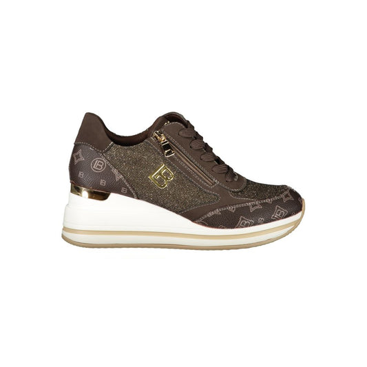 Laura Biagiotti Braune Polyester-Damen-Sneaker