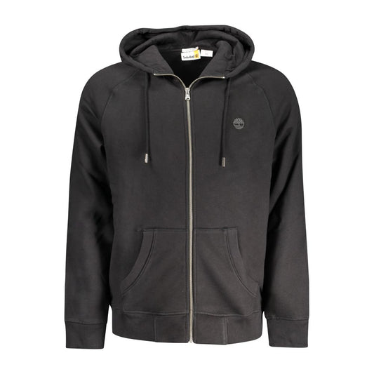 Pull Timberland en coton noir pour homme avec poches centrales et fermeture éclair