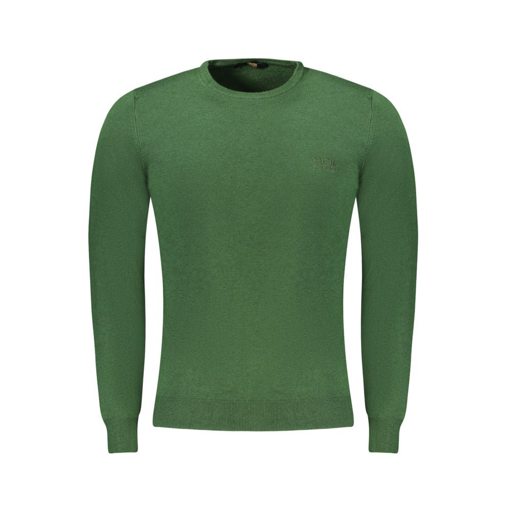 Pull Cavalli Class en viscose verte pour homme