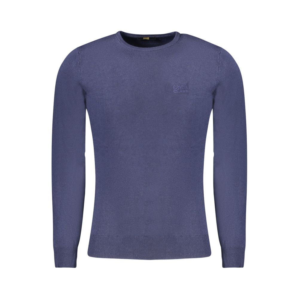 Pull Cavalli Class en viscose bleue pour homme