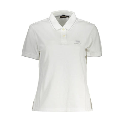 Polo Napapijri blanc en coton pour femme