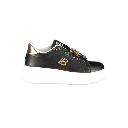 Laura Biagiotti Schwarze Synthetik-Damen-Sneaker
