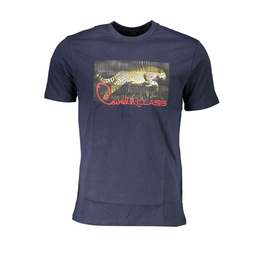 Blaues Baumwoll-T-Shirt der Cavalli Class