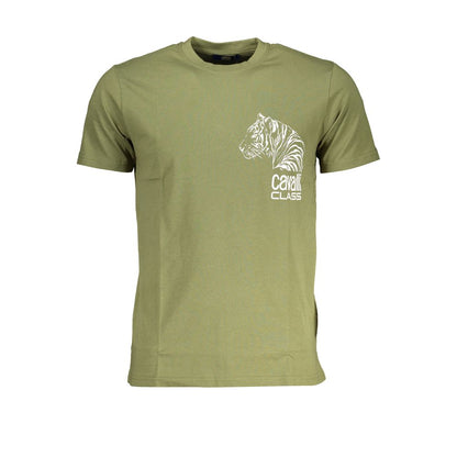 T-shirt en coton vert Cavalli Class