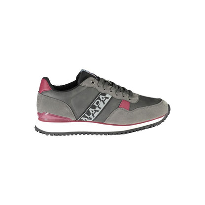 Napapijri – Elegante graue Schnür-Sneaker mit Kontrast-Akzenten