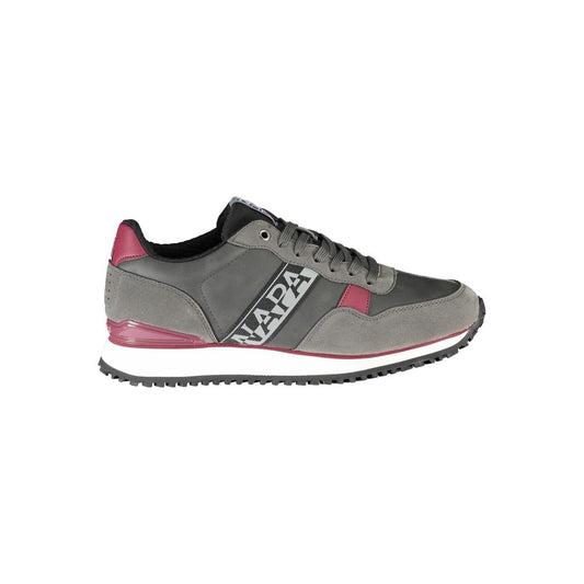 Napapijri – Elegante graue Schnür-Sneaker mit Kontrast-Akzenten