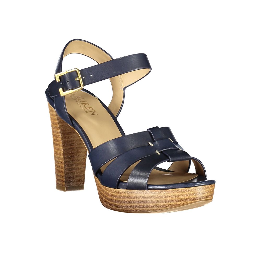 Ralph Lauren Blaue Ledersandale