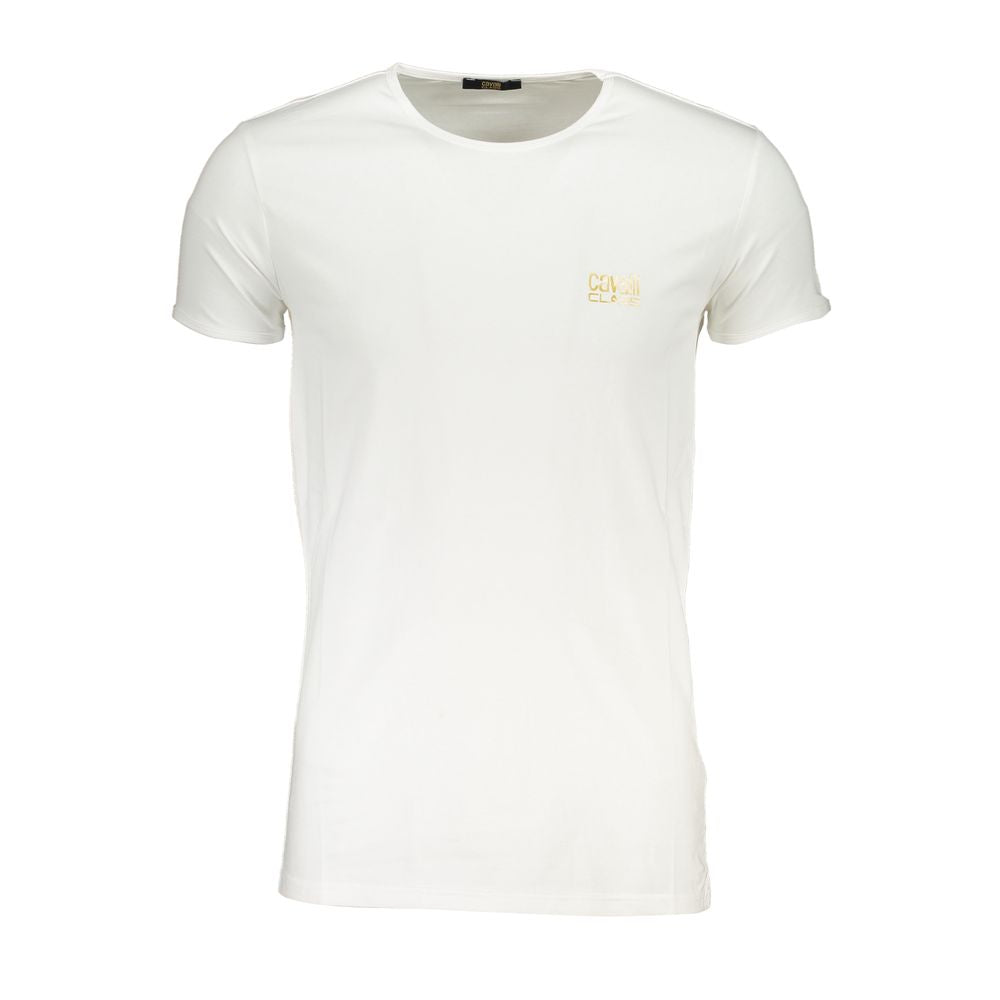 Weißes Baumwoll-T-Shirt der Cavalli Class