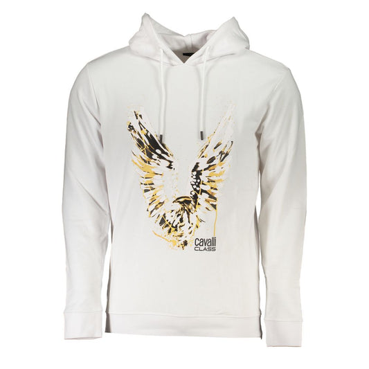 Cavalli Class Weißer Herrenpullover aus Baumwolle